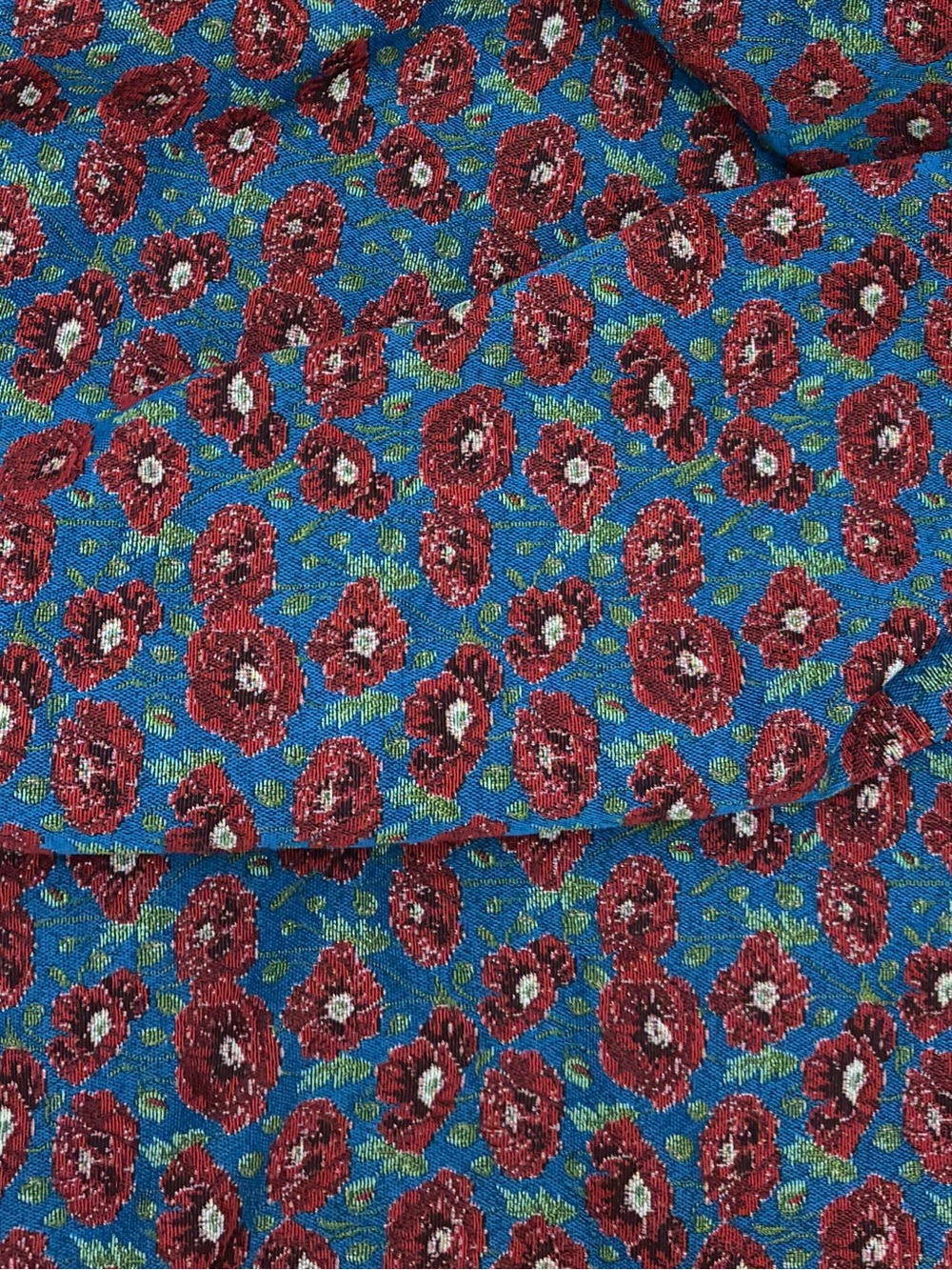 Linen/Poly blend Floral tapestry fabric - 1.7 yards - 56” width